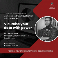 One Day Workshop on Fundamentals of Data Visualization Using Power BI 2024 Workshop Poster
